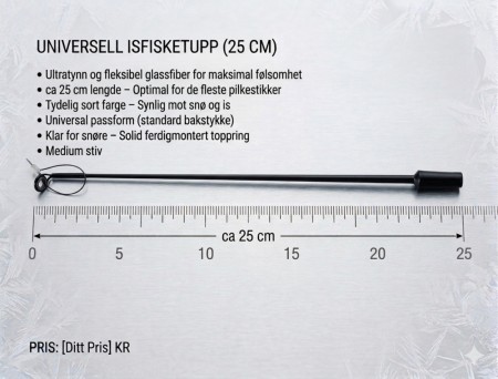 Pilkestikke tupp glassfiber ca 25 cm